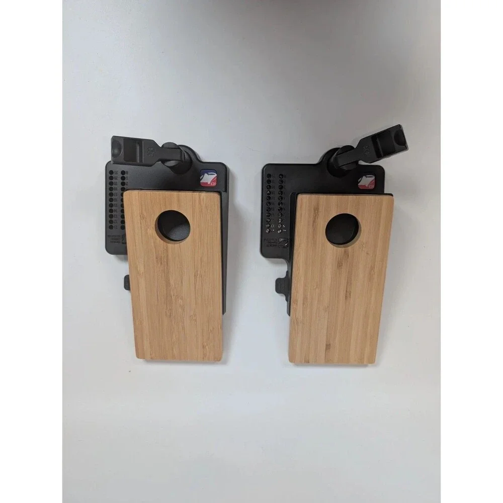 Double Chuck Mini Tabletop Cornhole Game Official ACA Complete Bamboo Toss Set